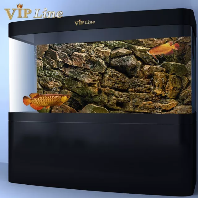 Aquarium Background Poster Rock Wall PVC Fish Tank Decor Landscape 24 36 48 72