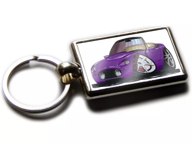 TVR GRIFFITH Sports Car Koolart Chrome Keyring Picture Both Sides