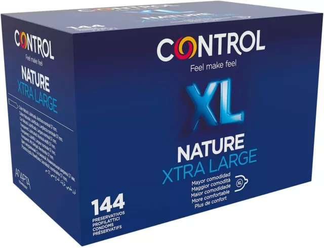 Preservativi XL EXTRA LARGE CONTROL profilattici Box da 144 - Pacco Anonimo