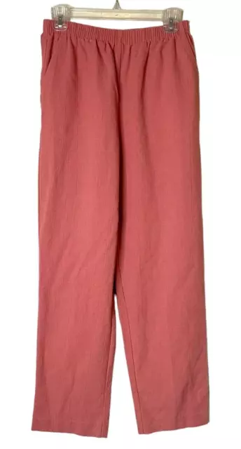 Blair Coastal Grandma Pull On Elastic Waist Pants Tea Rose Size 14 a27