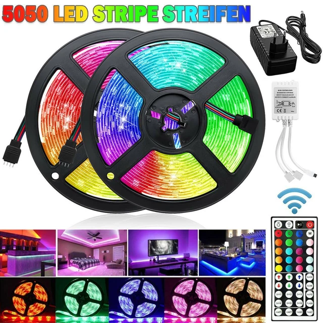 1-30m RGB LED Streifen Stripe Wasserdicht Band Leiste 5050 Leuchte Lichtband 12V