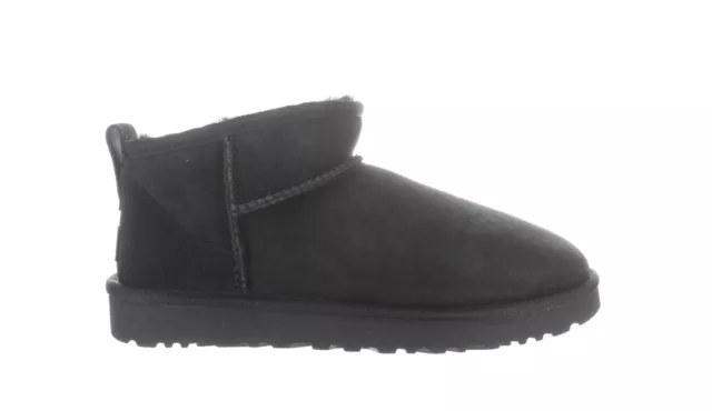 UGG Womens Classic Ultra Mini Black Booties Size 8 (2072953)