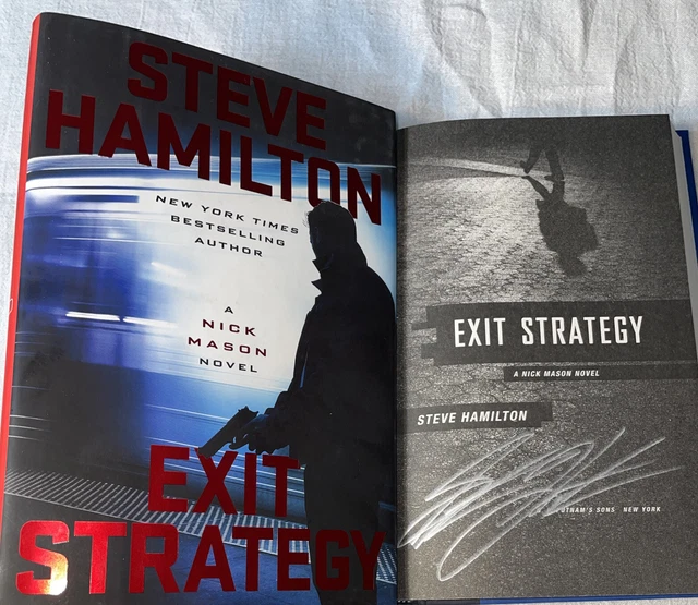 SIGNED Exit Strategy Book By Steve Hamilton 1st Edition ED. Hardcover HC DJ