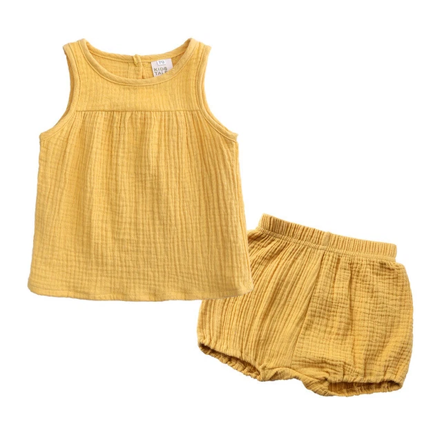 Pantaloncini bambino senza maniche set t-shirt abiti estivi ragazze pigiama pigiama pigiama pigiama