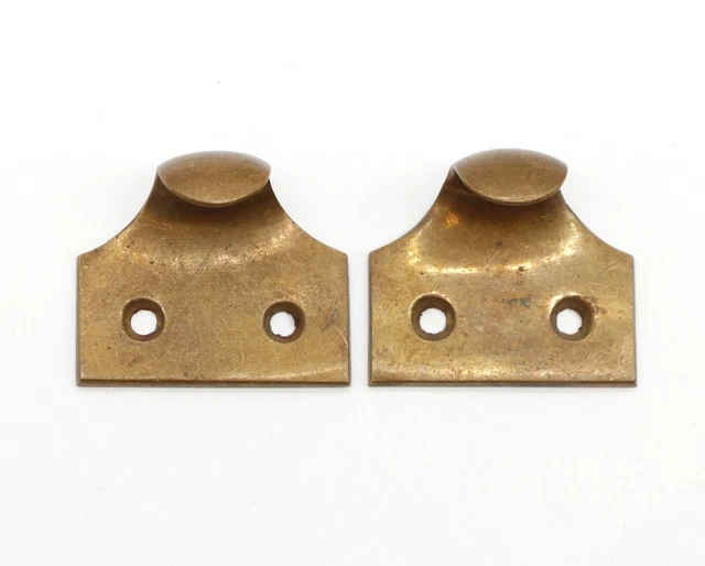 Pair of Vintage 1.5 in. Brass Window Sash Lifts