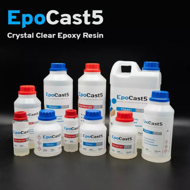 Epoxy Resin Starter Kit Crystal Clear 150g 250g 500g 1kg 2.5kg - 20kg Fast Cure