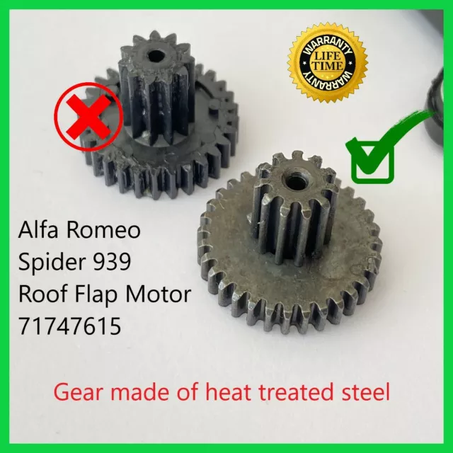 Alfa Romeo Spider 939 Roof Flap Motor 71747615 Replacement Gear made of STEEL