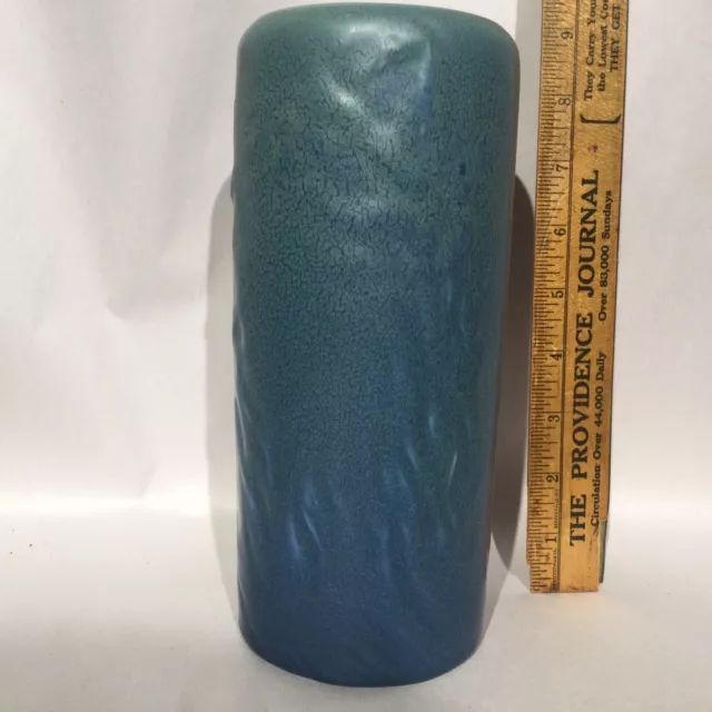ANTIQUE 1918 ROOKWOOD Pottery 8 1/2” Cylinder Vase #2176 V Blue/Green ...
