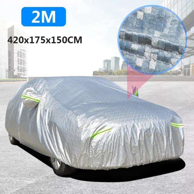 2M Universal Size Car Cover Waterproof Rain/UV/Dust Resistant Weather Proof