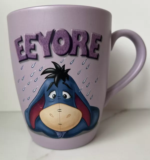 EEYORE Large 18 oz Purple Mug Authentic Disney Store Exclusive Original EUC 2