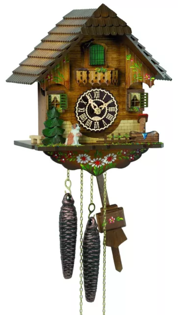 cuckoo clock black forest 1 day german chalet house  mechanical new