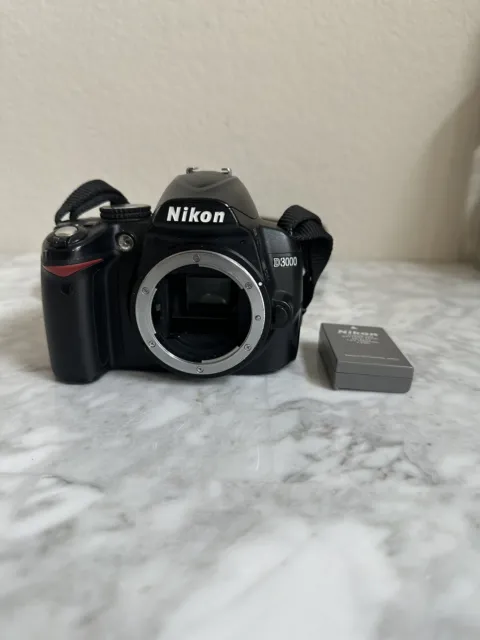 Nikon D3000 10.2MP Digital SLR Camera - Black (Body Only)