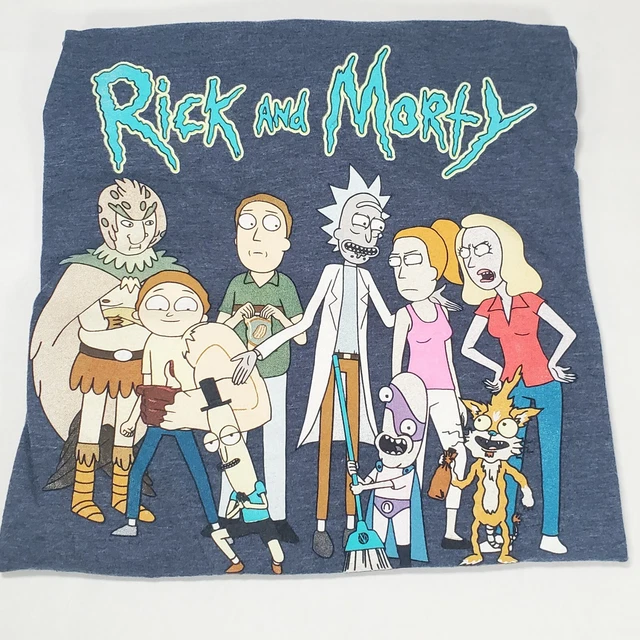 Rick and Morty T Shirt Adult Swim Funny Men's Size M All Characters Cartoon Fans