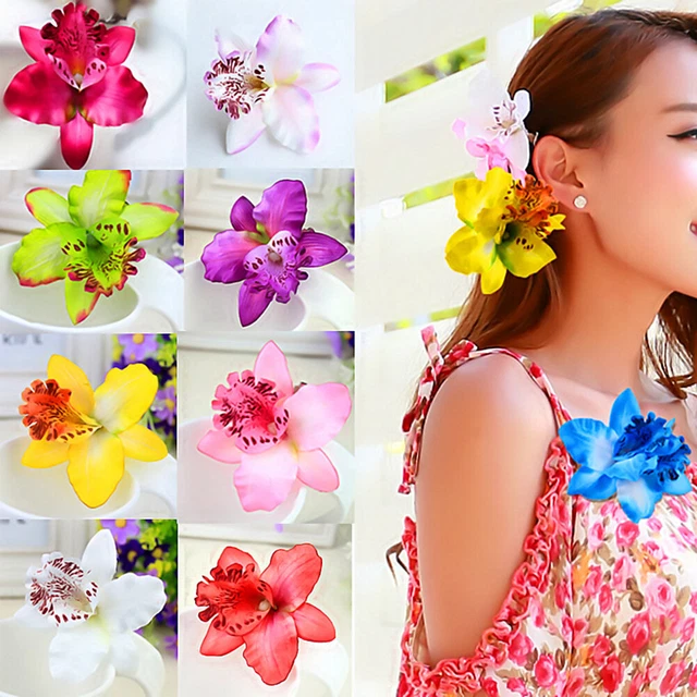Women Flower Hair Clip Hairpin Brooch Bridal Wedding Party Accessories Headwear