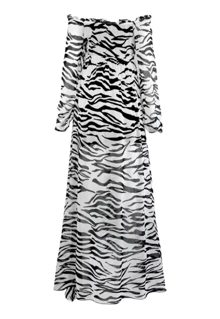 Nwt Aniye By Dress Animalier Black/White 185359 02097 2