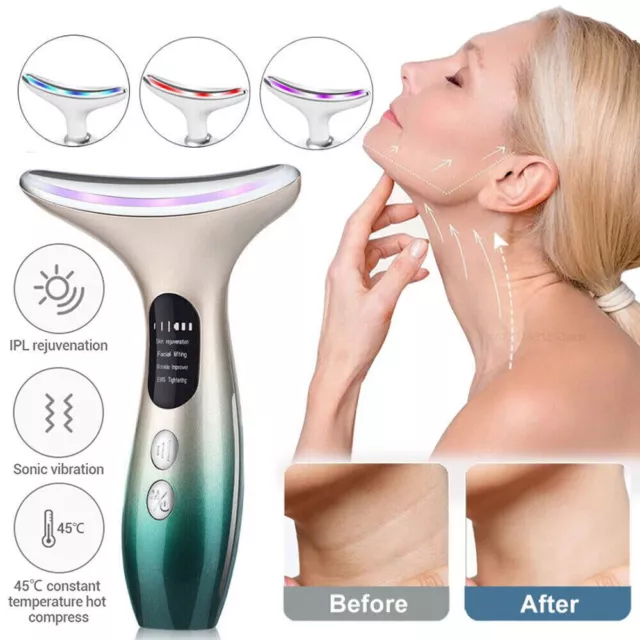 LED Microcurrent Neck Face Tightening Lifting Beauty Machine Facial Skin Device