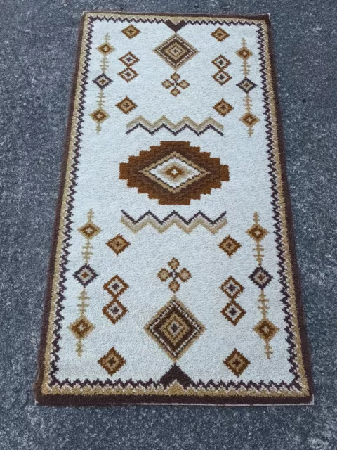 60s Alfombra Carpet Manta Shag 130 x 70 Mid Century Puente 60er L23
