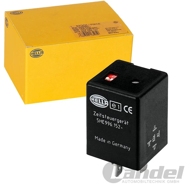 Minuterie/Relais HELLA 5HE 996 152-141 - 24V - 5 Connexions - Temporisation Réglable 0 à 900 S