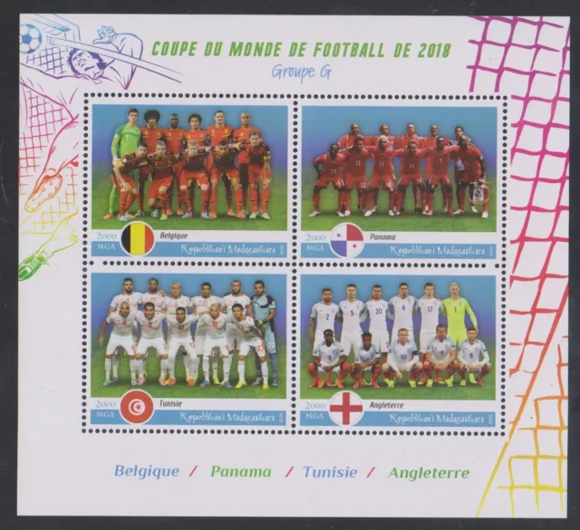 Briefmarken Fussball-WM 2018 - MADAGASKAR - KLB postfrisch Gruppe G