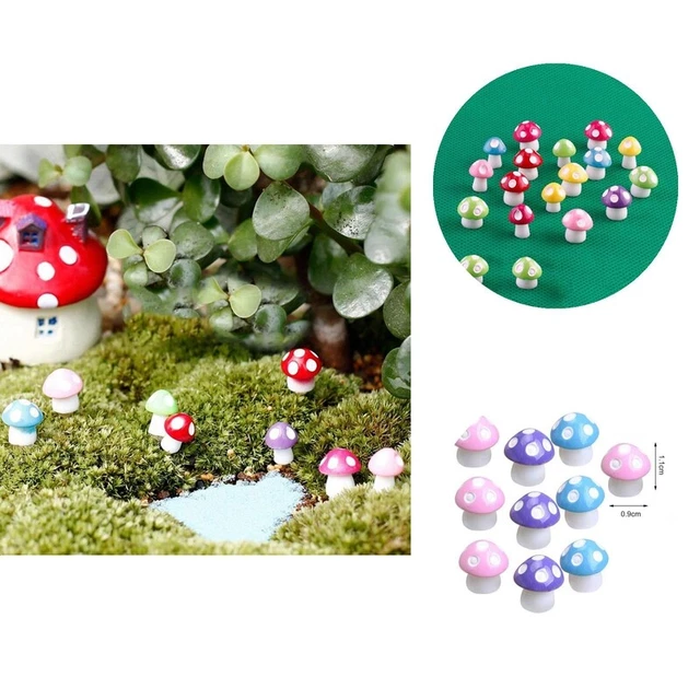 10 Teile / satz Pilzform 3D Simulierte Multifunktionale Schöne Pflanze Miniatur