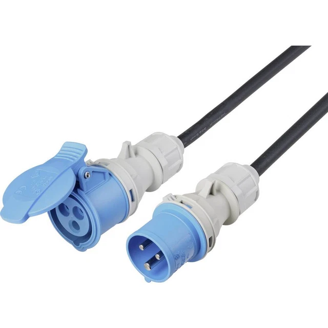 Sygonix SY-5244052 alimentation Rallonge 16 A noir 10 m résistant aux