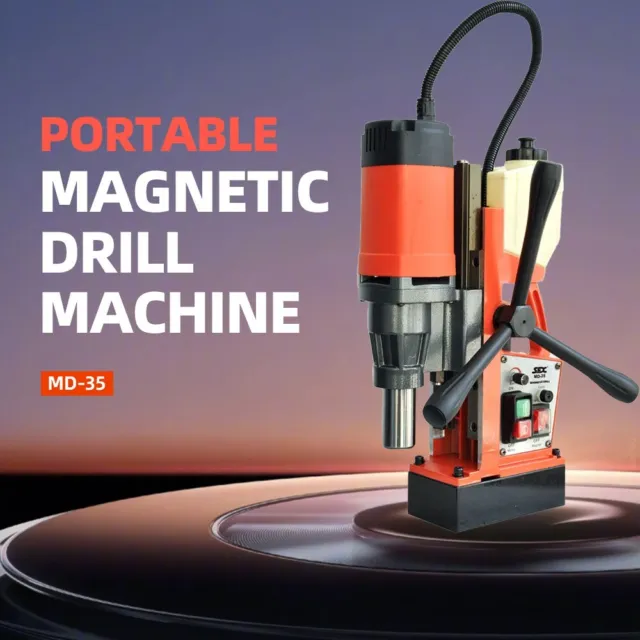 Portable Electric Magnetic Drill 110V 1100W Drilling Press Machine 200-750RPM