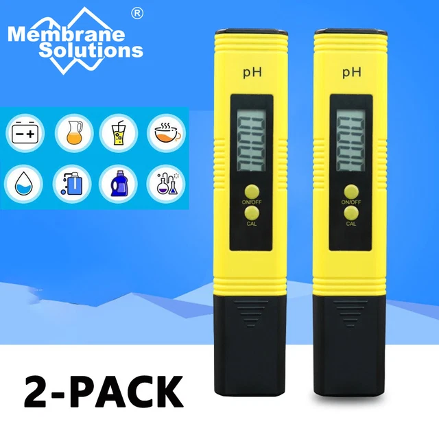 pH Tester Digital pH Meter,2Pcs for Water Hydroponics,Accurate pH Temp Meter ATC