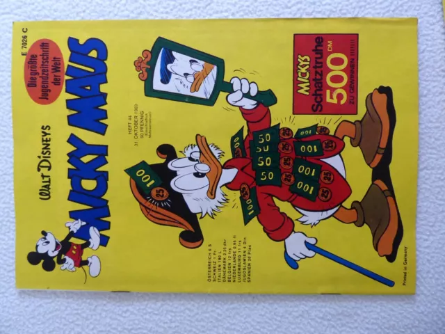 Micky Maus Jahrgang 1969 Nummer 44 mit KS, Bild und Schnippecke