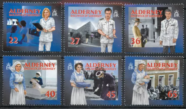 Alderney 2001 Community Services: Healthcare set SG A163-A168 MNH mint nursing