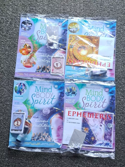 4 Deagostini Enhancing Mind Body Spirit Magazines Issues: 35, 37, 39 & 41  New