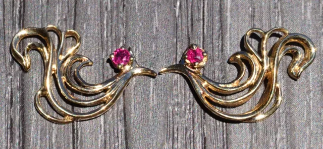 Yellow Gold Imperial Firebird Earrings with Rubies by Igor Carl Faberge