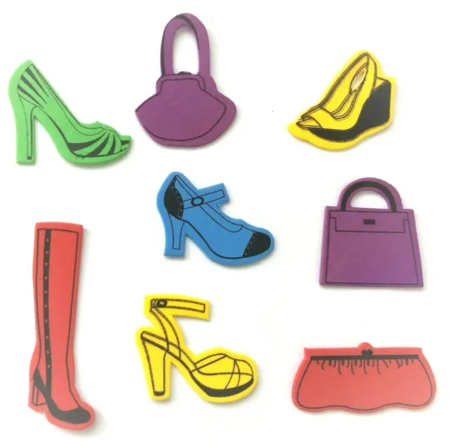 Handbags, Boots and Shoes Foam Shapes pack x approx 55 pieces