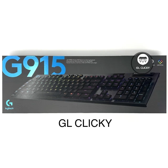 LOGITECH G915 FULL Sized Wireless Mechanical Gaming Keyboard GL Clicky