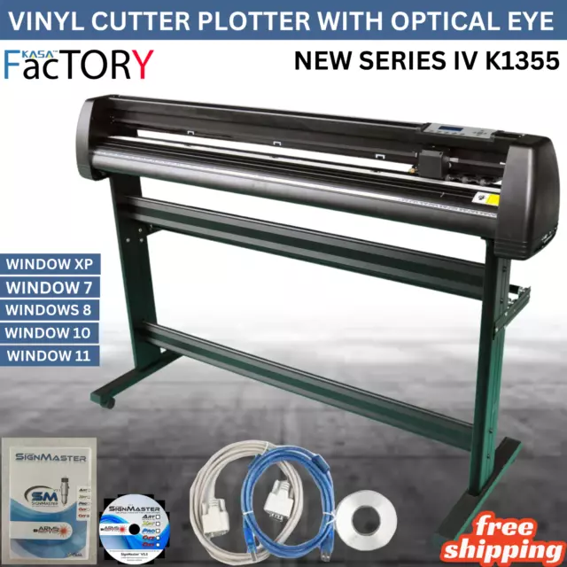 Vinyl Cutter Plotter Cutting 59" Large Optical Eye Laser Sign Master Cut Version