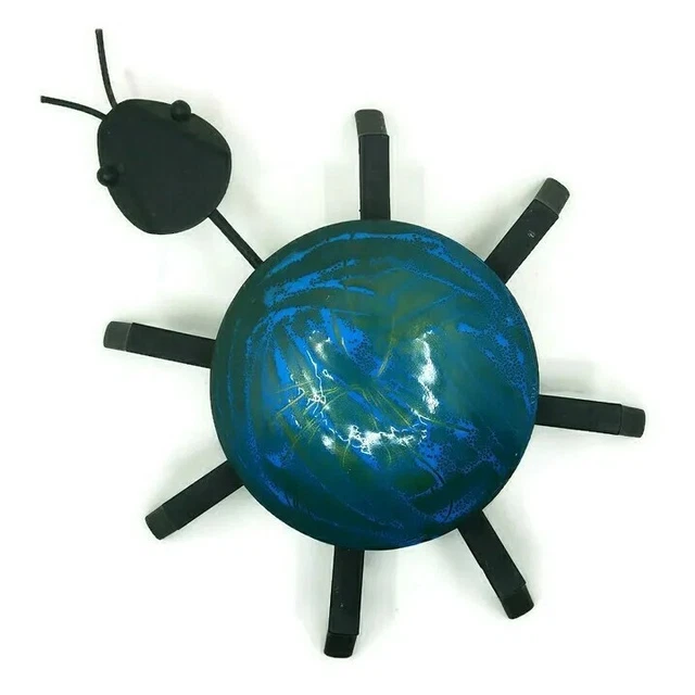 Big Wrought Iron Bug Spider Insect Wall Hanging Handmade Metal Art 14"
