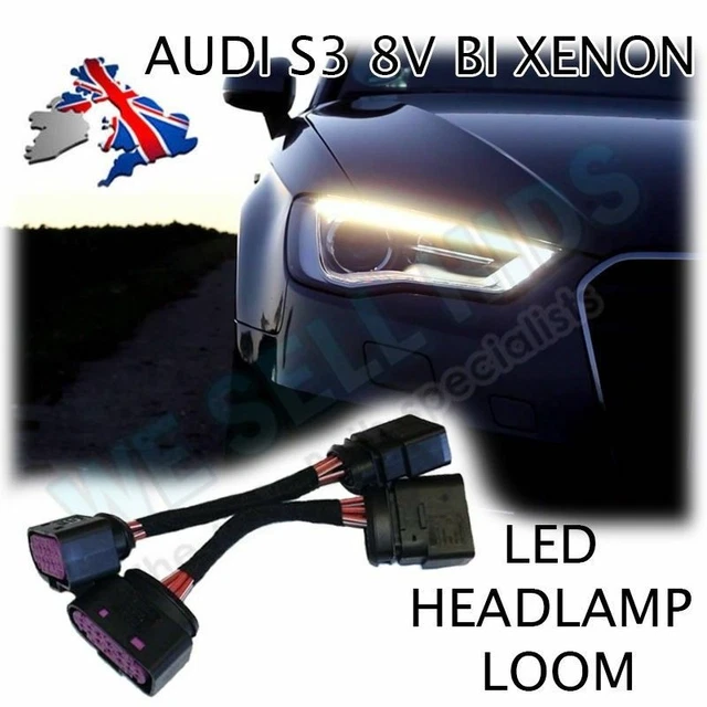 AUDI A3 8V Facelift Retrofit Halogen to Bi Xenon Headlight Adapter Loom