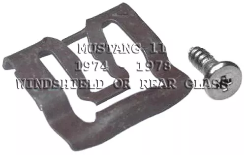Fits Mustang Ii Windshield Or Rear Glass Reveal Mldg Clips 20 Fits Ford 1974-78