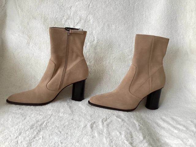tan suede ankle boots zara