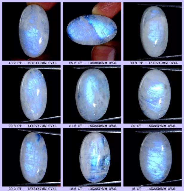 Unheated Sri Lankan Moonstone Loose Gemstone Oval Cabochon Natural