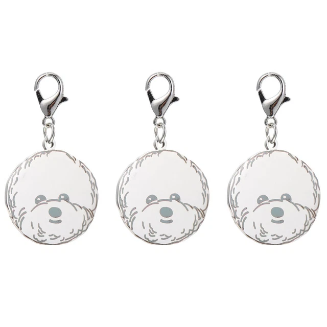3 Pcs Piastrina Per Cani in Acciaio Inossidabile Ornamenti Vuoti Metallo