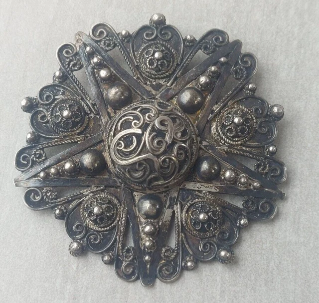 BROCHE BERBERE EN Argent/ Jolie Iconographie/ Annees 1940/1950 EUR 24,90 - FR