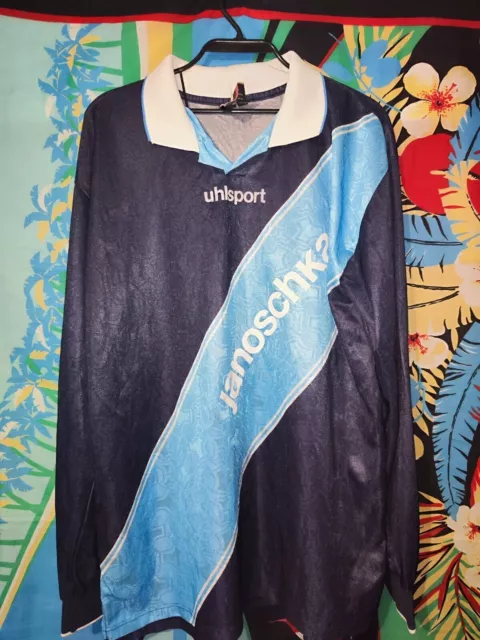 Vintage Uhlsport Retro Football Shirt mens size L