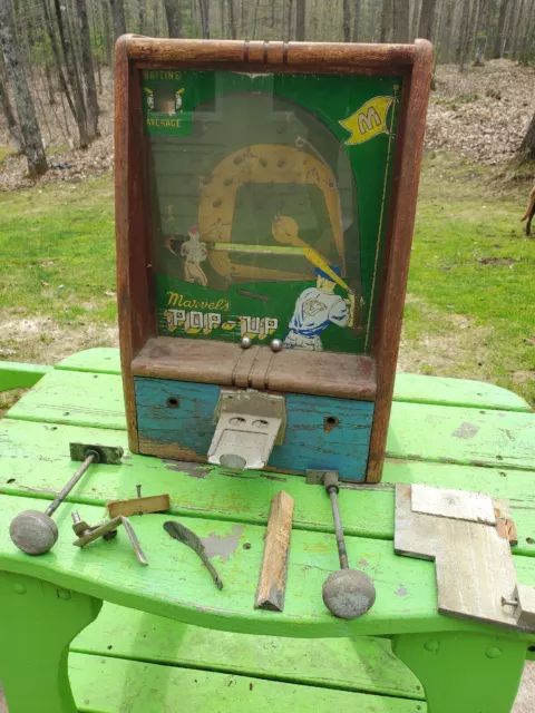 Antique Marvell Baseball Coin Op. Trade Stimulator FLAT RATE SHIPPING USA ONLY