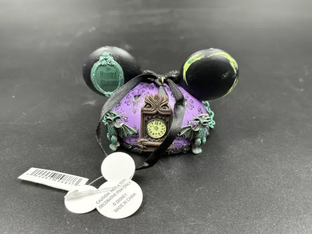 Disney Parks Haunted Mansion Mickey Ear Hat Christmas Ornament - Retired