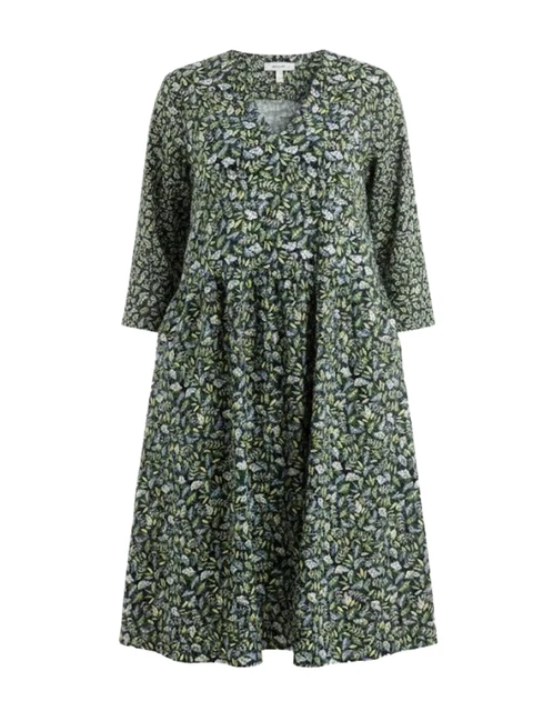 Womens Seasalt Jersey Tunic ¾ Sleeve Cotton Teal Shadow Berries Jersey