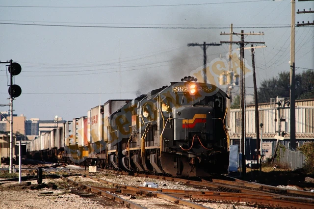 Vtg 1989 Train Slide 5886 Seaboard Line Engine Orlando FL X8G093