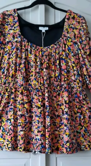 Monsoon Floral Top Size XL 20-22  NEW