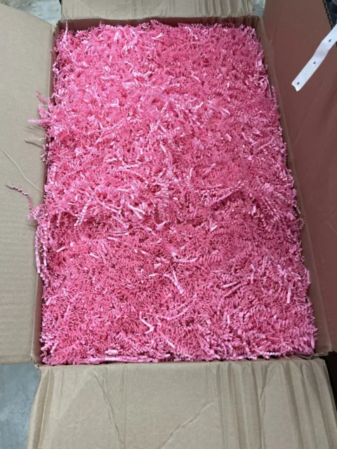 Light Pink Crinkle Cut Shread- 10 Pound Case- bulk- huge savings!