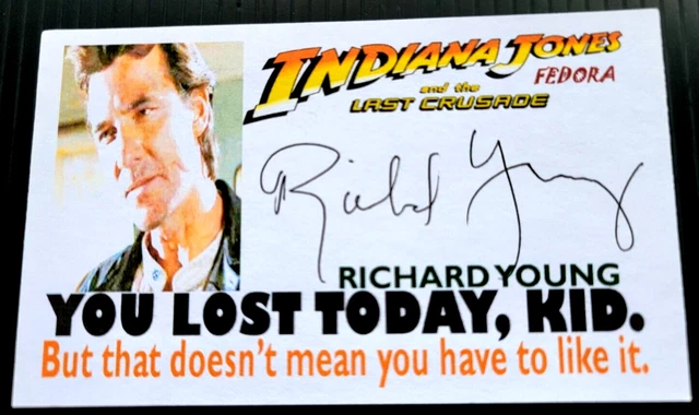 Indiana Jones Raiders Of Last Ark Richard Young  Fedora Autograph 3X5 Index Card