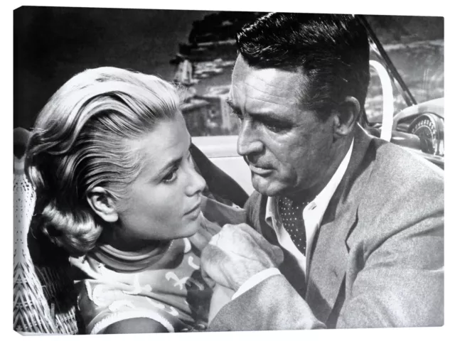 Leinwandbild Cary Grant und Grace Kelly - Über die Dächer von Nizza